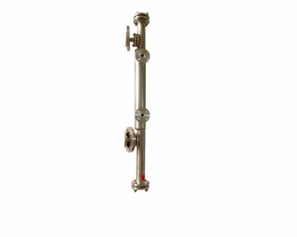 Jacketed anti-corrosion magnetic flap liquid level meter